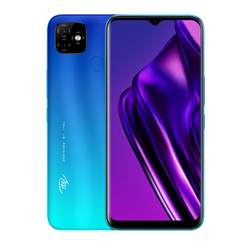 iTel P36 Pro LTE front and blue back collage