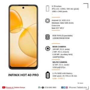 Infinix Hot 40 Pro Key Features